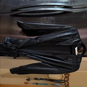 Vintage Victoria’s Secret Black Satin Robe OS Silky 90s